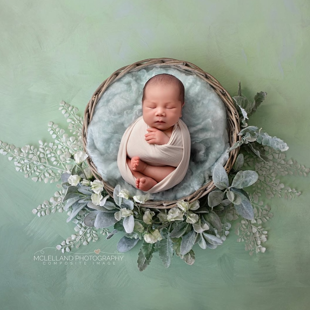 portrait of a newborn baby taken at the best time for newborn photos